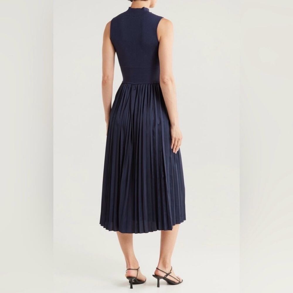 NWOT: Derek Lam 10 Crosby Sleeveless Pleated Mixed-Media dress Size Small - Picture 2 of 8